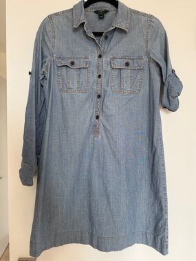 J. Crew Light Blue Chambray Tunic Dress